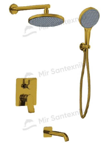 Встраиваемый в стену однорычажный смеситель для душа Debora DBR202-01MS